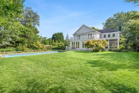 a house view with garden space