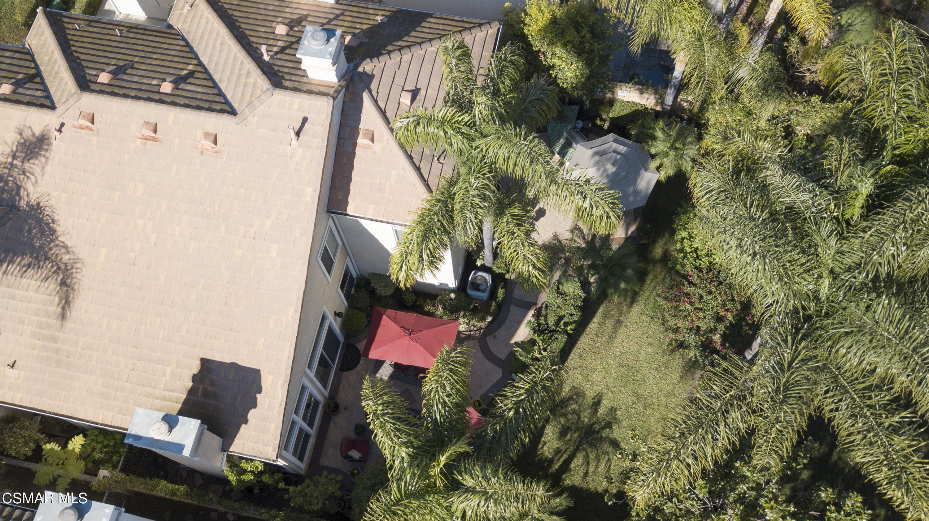 4348 Timberdale Road Moorpark, CA 93021 - Photo 34 of 35 an aerial view of a house with a yard