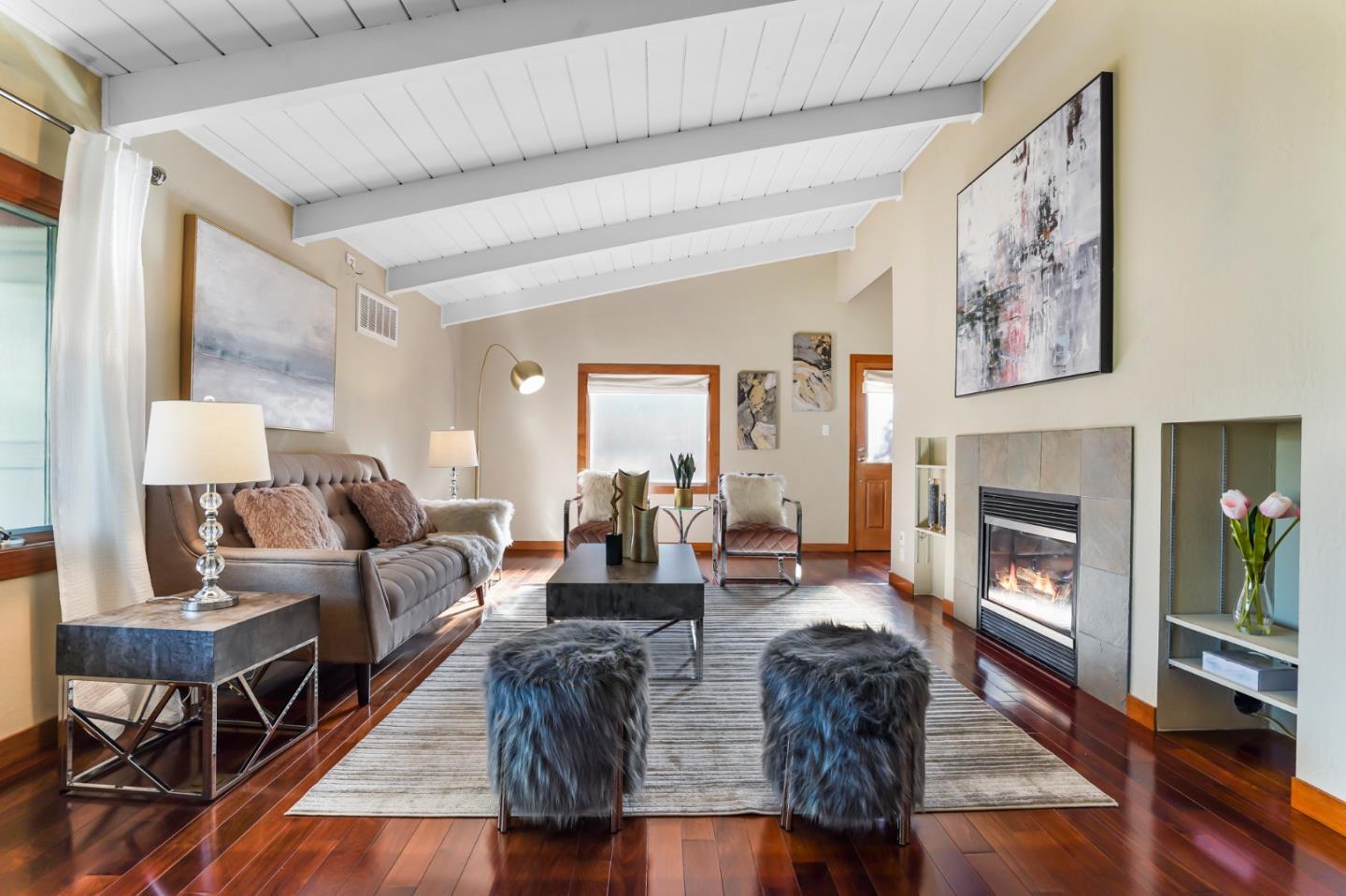 2417 Johnson Place Santa Clara, CA 95050 - Photo 3 of 30 a living room with furniture and a fireplace