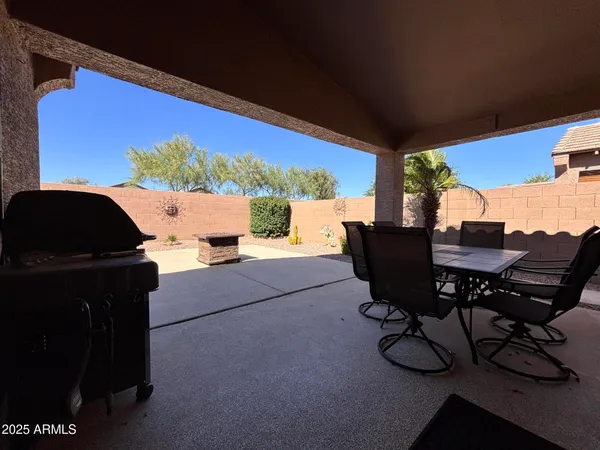 a outdoor view with a sitting space