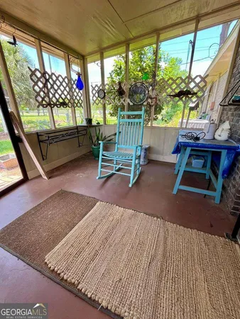 a view of outdoor space with seating