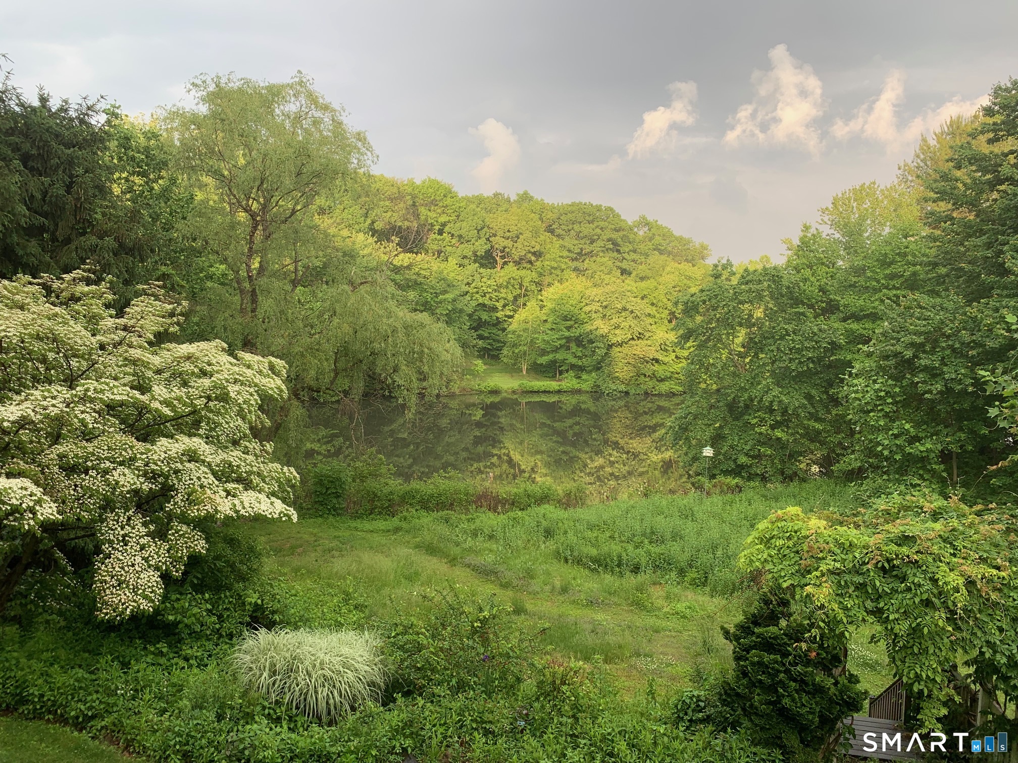 50 Turkey Meadow Road Trumbull, CT 06611 - Photo 36 of 40 Summer: Sunlight dances across the water, highlighting lush greenery and open space. Long days and warm evenings make this lakefront yard ideal for relaxing, entertaining, and enjoying every moment outdoors.