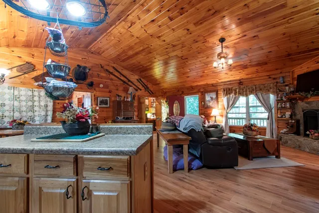a view of a living room and hardwood