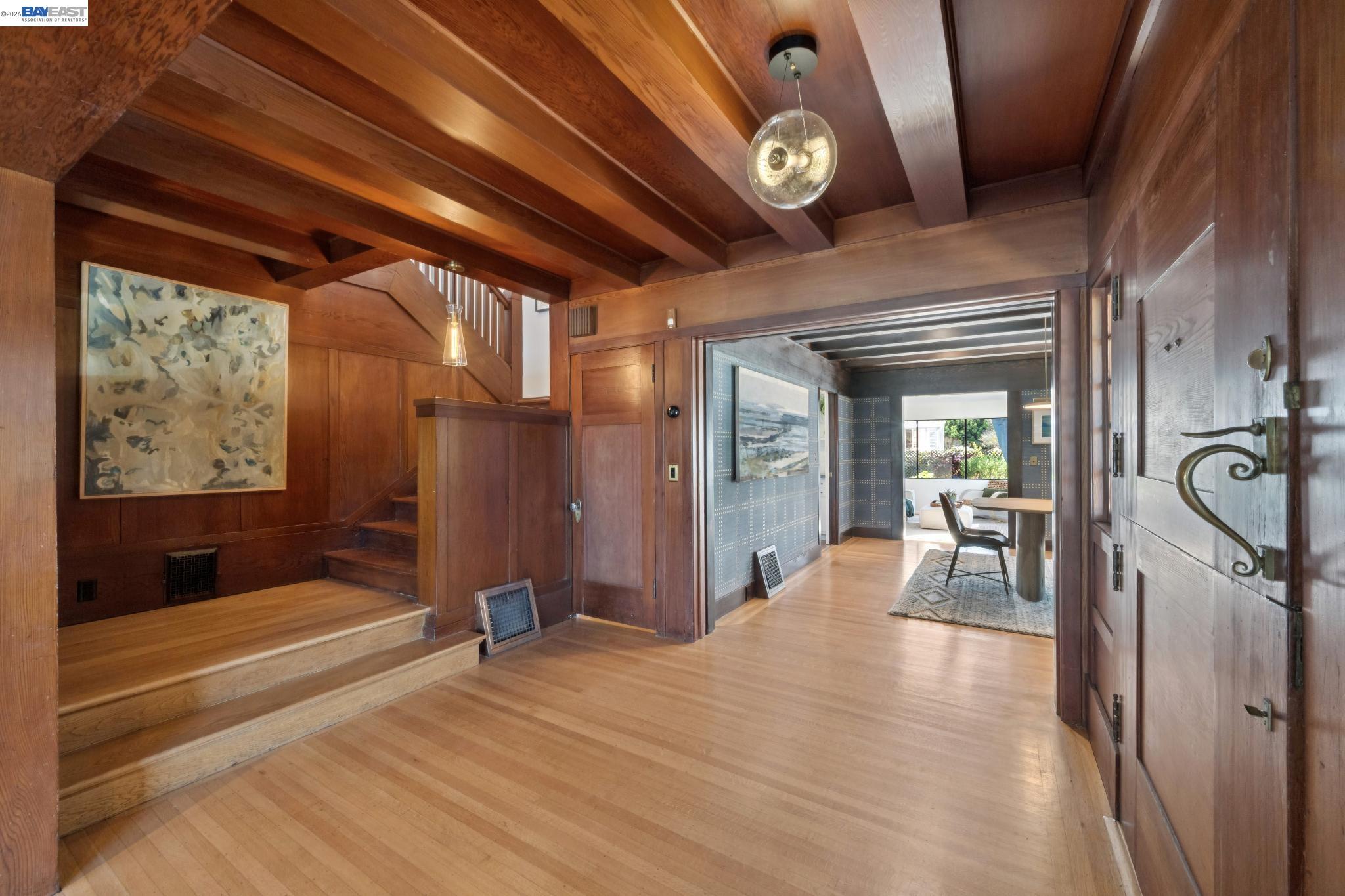 1122 Bay Street Alameda, CA 94501 - Photo 20 of 60 a view of a hallway with a chandelier