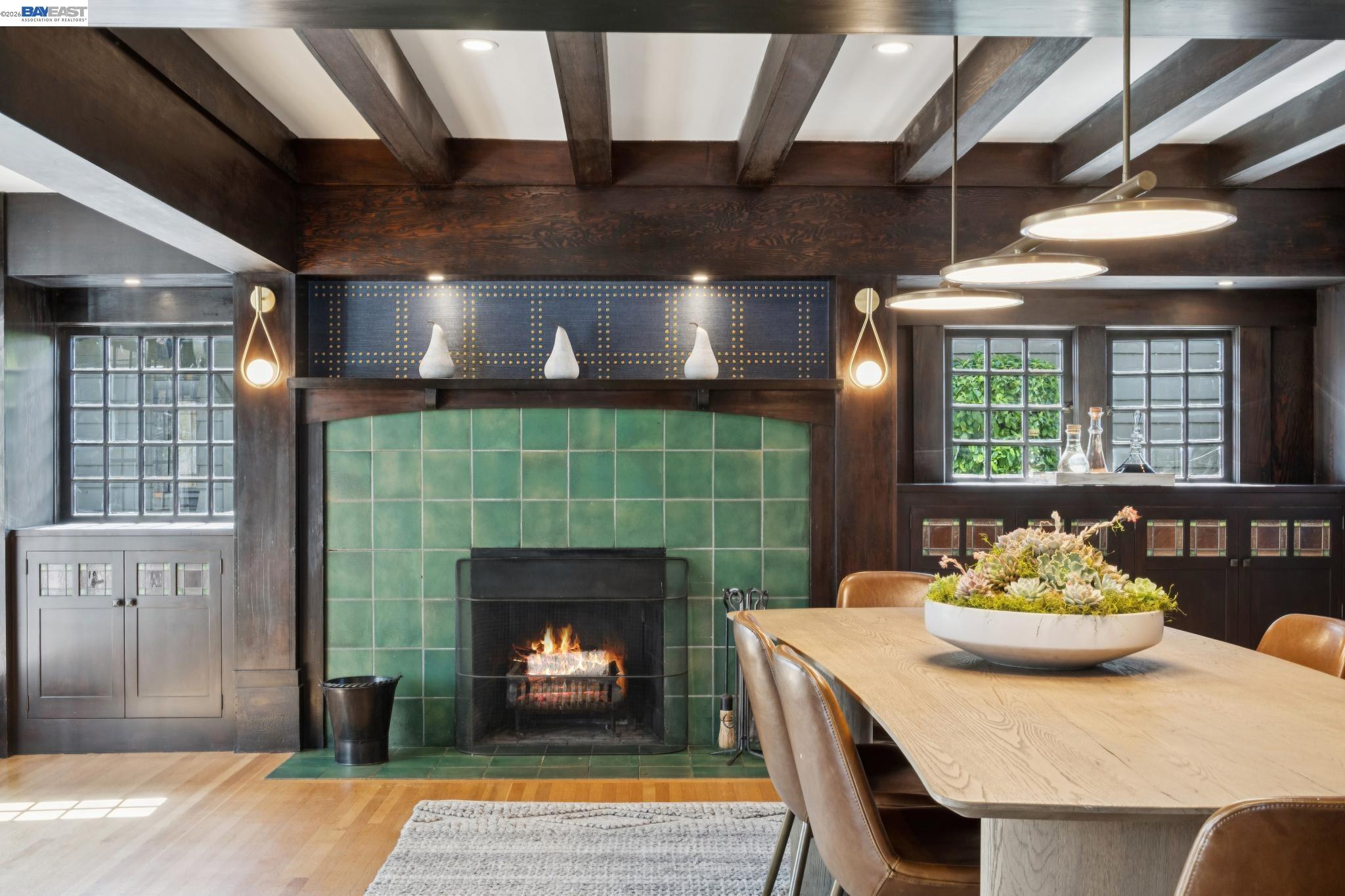 1122 Bay Street Alameda, CA 94501 - Photo 23 of 60 a living room with furniture and a fireplace