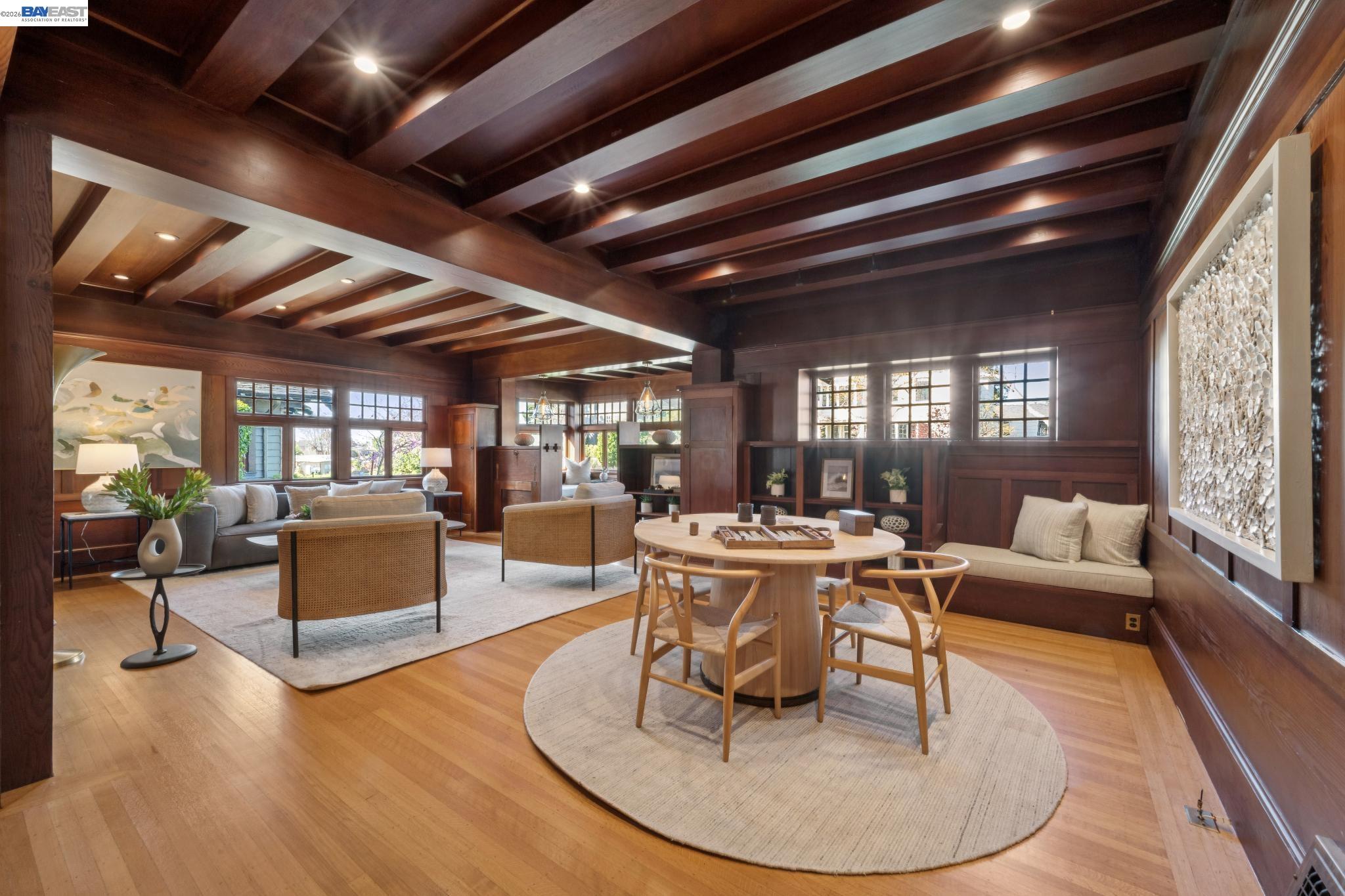 1122 Bay Street Alameda, CA 94501 - Photo 7 of 60 a living room with fireplace furniture and a large window
