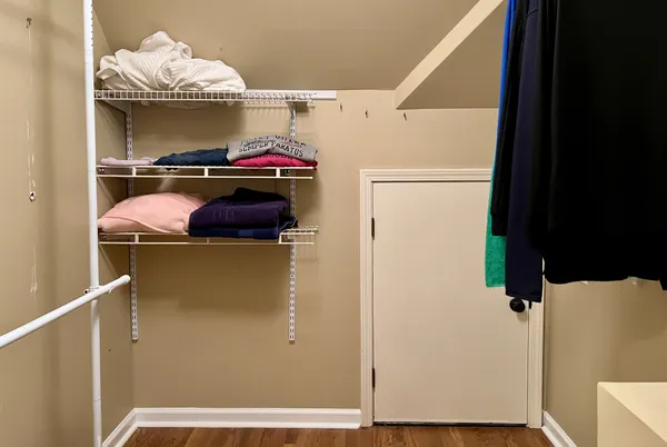 a room with storage and utility