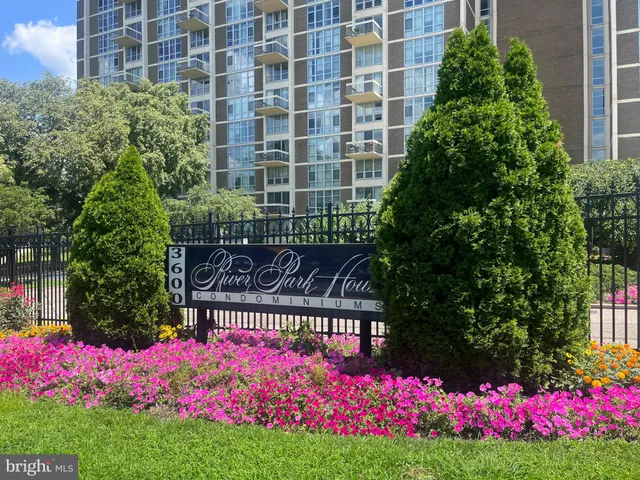 a front view of a multi story building