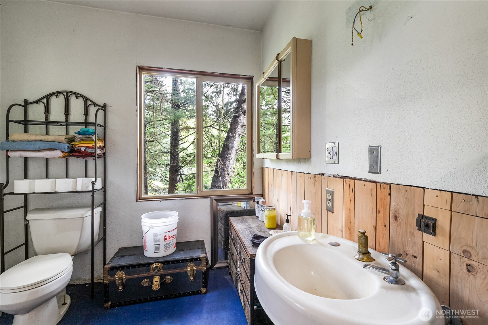 6557 Malloy Road Ferndale, WA 98248 - Photo 14 of 24 a bathroom with a sink a toilet and a window