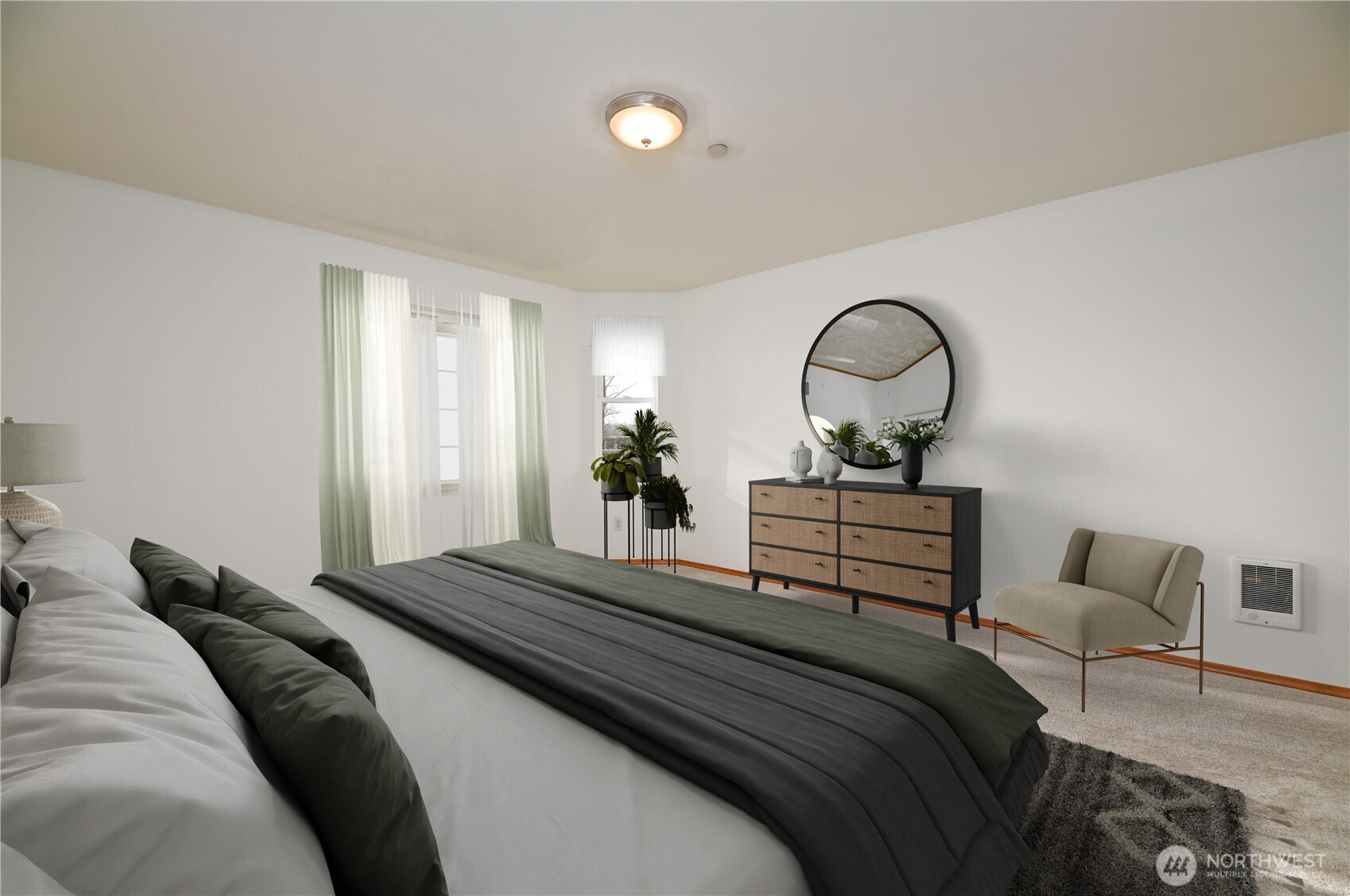 509 1st Street, Unit 104 Snohomish, WA 98290 - Photo 12 of 33 a bedroom with a bed and a dresser