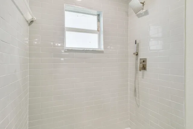 a bathroom with a window