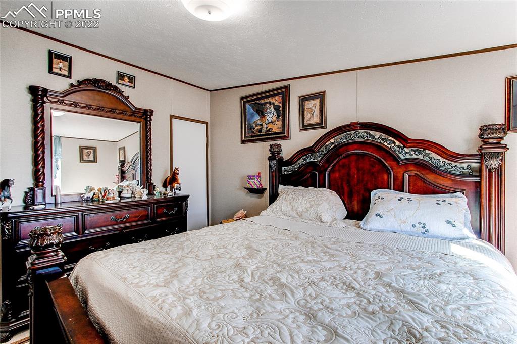5955 Mulberry Road Calhan, CO 80808 - Photo 5 of 25 a bedroom with a bed and a large mirror on the dresser