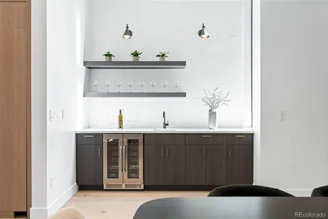 a view of a double vanity sink and mirror