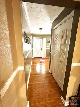 a view of a bathroom with windows