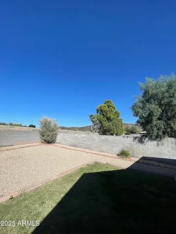a view of a beach and a yard