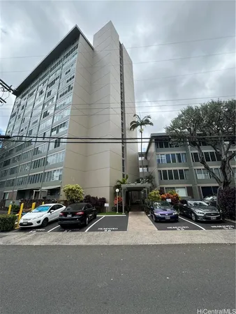 a car parked in front of a building