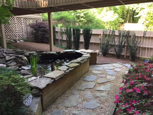 4120 Laurel Hills Road Raleigh, NC 27612 - Photo 25 of 25 Walkway around Koi Pond to Pool