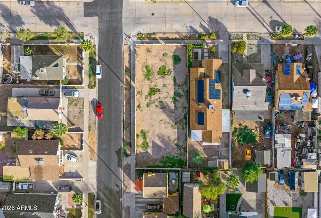 an aerial view of multiple house