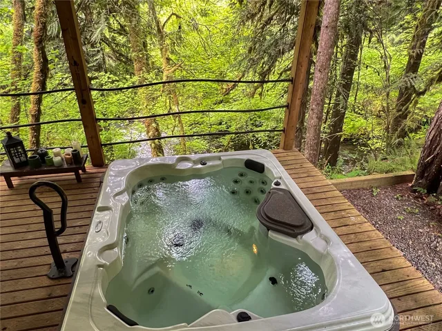 a view of a furniture in a house