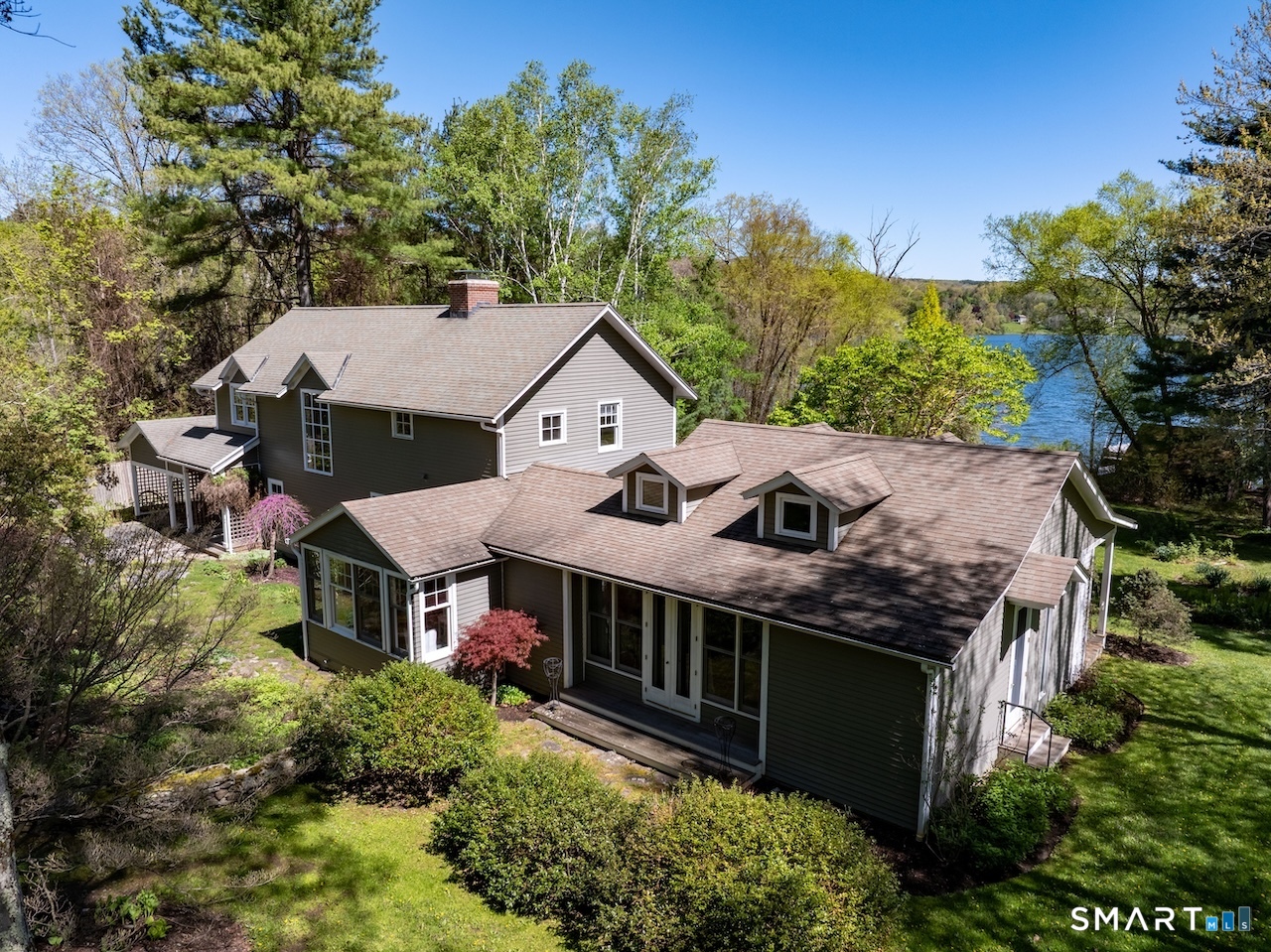 165 Interlaken Road Salisbury, CT 06039 - Photo 27 of 31 an aerial view of a house with a yard