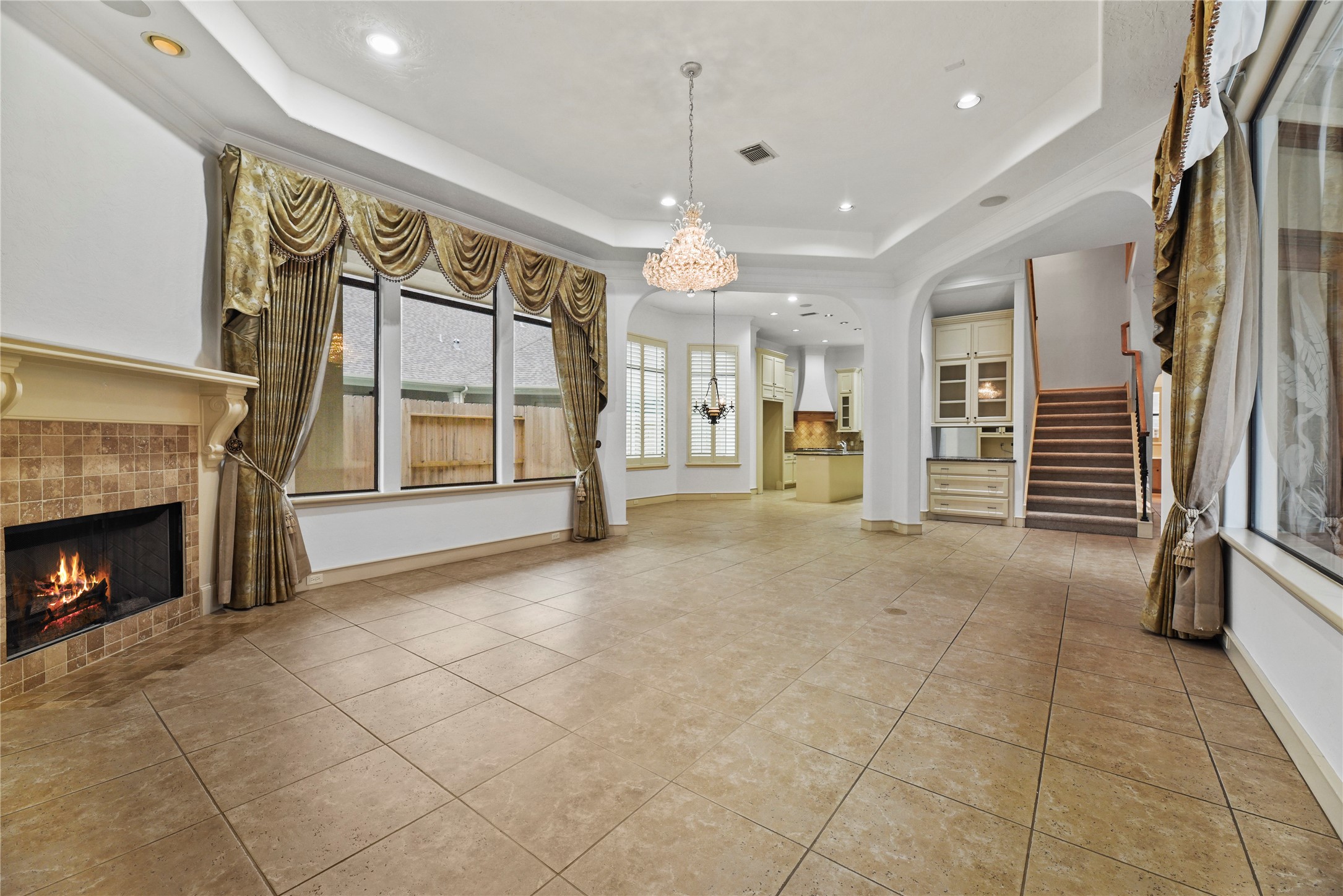 16610 Champagne Falls Court Spring, TX 77379 - Photo 7 of 45 a view of an empty room with a fireplace