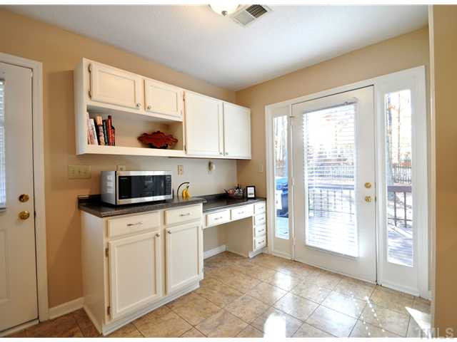3605 Long Ridge Road Durham, NC 27703 - Photo 5 of 9 Eat-in Kitchen has builit-in cabinets and desk. Breakfast Area