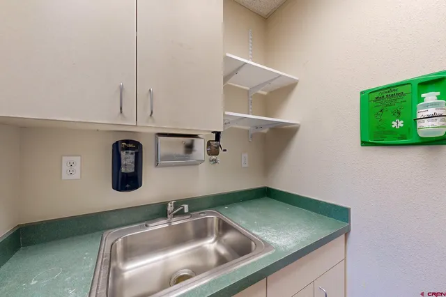 a close view of sink and tap