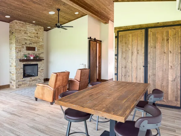 a outdoor space with furniture