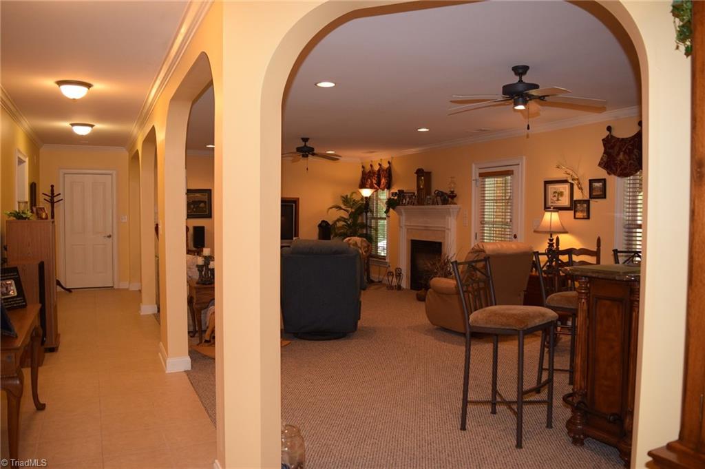 296 Canyon Road Mocksville, NC 27028 - Photo 23 of 30 Basement entertainment area with gas logs.