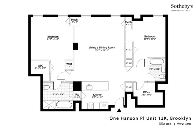 $1,500,000 | 1 Hanson Place, Unit 13K | Fort Greene