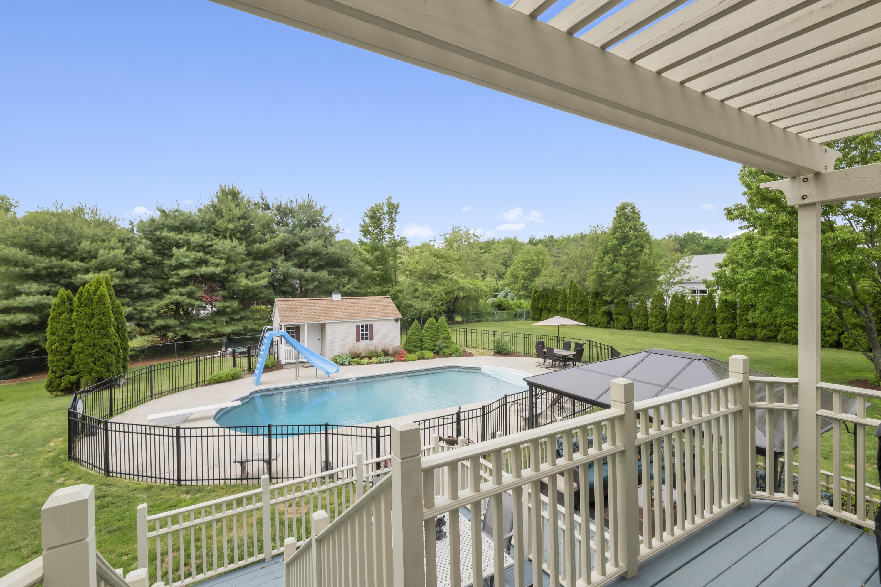 509 Center Street Raynham, MA 02767 - Photo 24 of 31 Pool View from Upper Deck