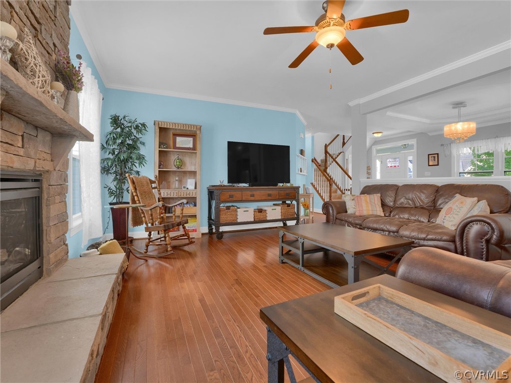 2842 Bayfront Way Midlothian, VA 23112 - Photo 12 of 50 a living room with furniture and a flat screen tv