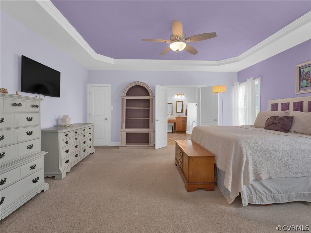 2842 Bayfront Way Midlothian, VA 23112 - Photo 23 of 50 a spacious bedroom with a bed and a flat screen tv