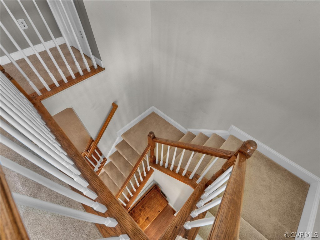 2842 Bayfront Way Midlothian, VA 23112 - Photo 35 of 50 a view of staircase with white walls