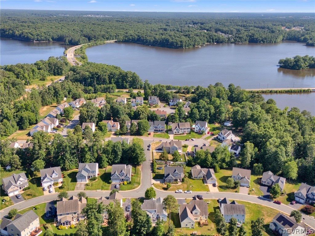 2842 Bayfront Way Midlothian, VA 23112 - Photo 4 of 50 an aerial view of a houses with a lake view