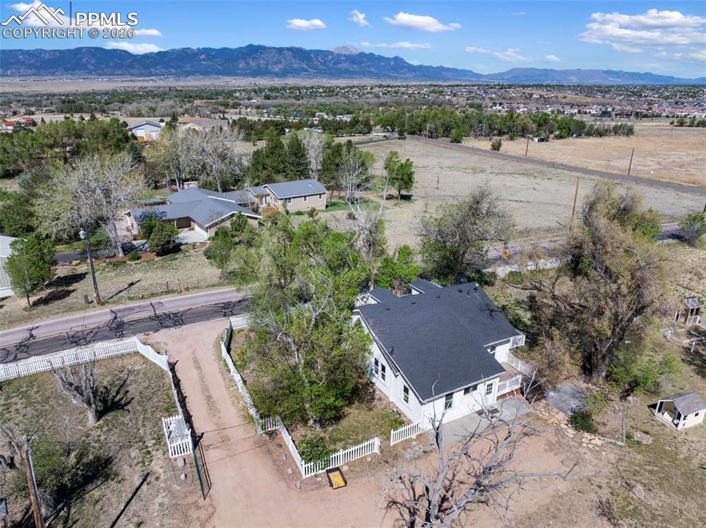 10355 Link Road Fountain, CO 80817 - Photo 39 of 45 an aerial view of a house with a yard