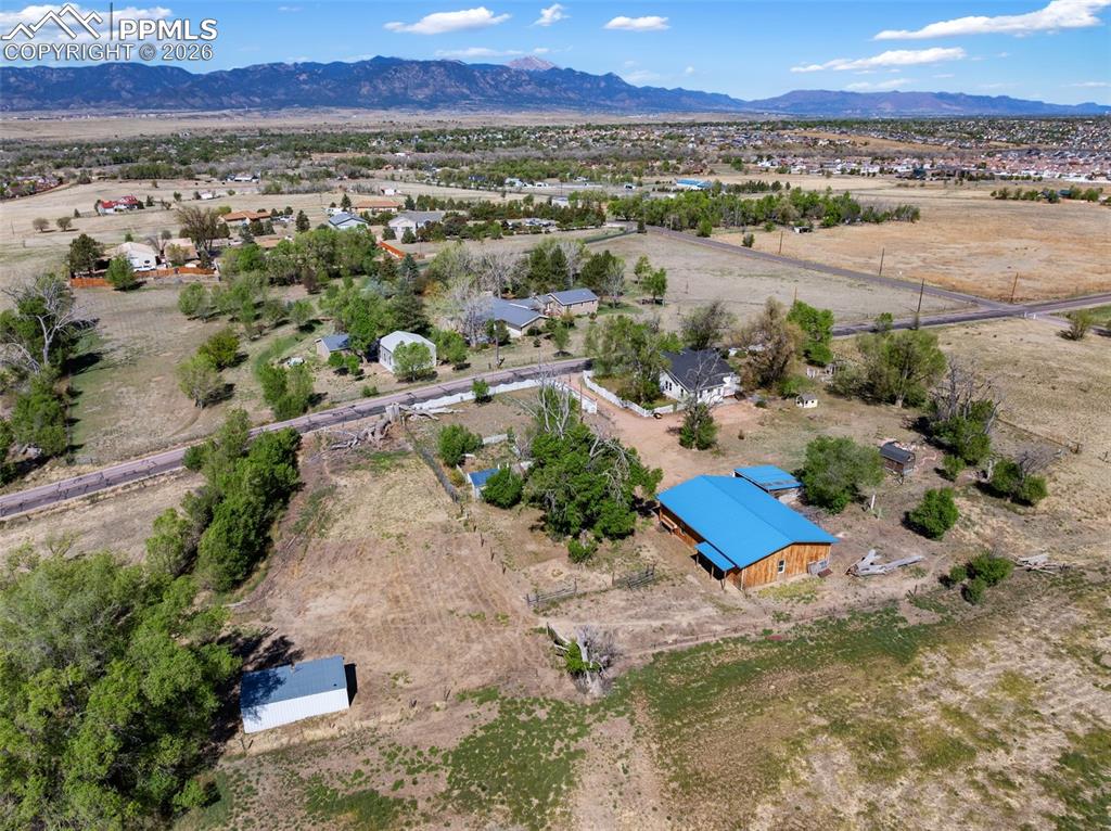 10355 Link Road Fountain, CO 80817 - Photo 40 of 45 an aerial view of a house and a yard