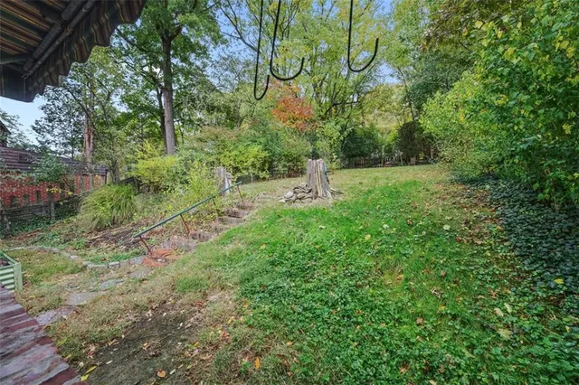 a view of yard with green space