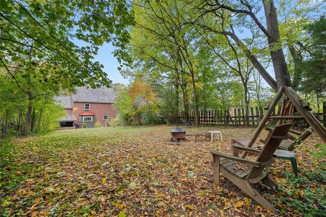 a view of a backyard with a garden