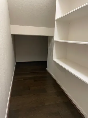 a view of a balcony with an outdoor space