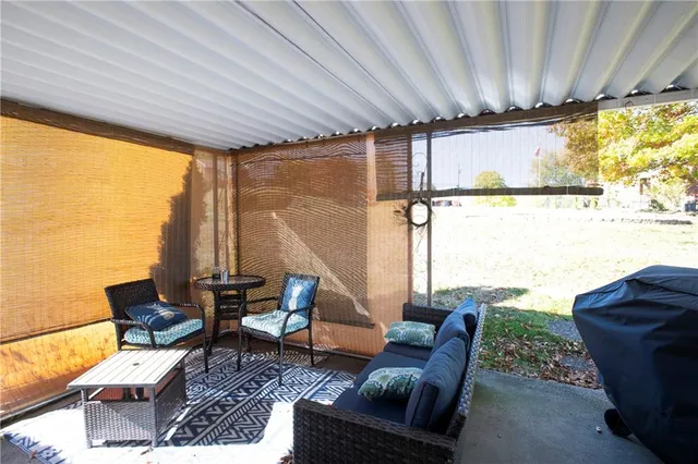 a house view with a garden space