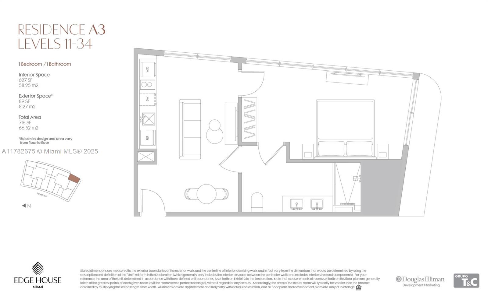 1837 Northeast 4th Avenue, Unit 2113 Miami, FL 33132 - Photo 14 of 16 a picture of a floor plan