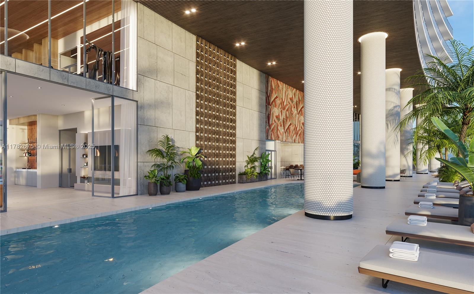 1837 Northeast 4th Avenue, Unit 2113 Miami, FL 33132 - Photo 4 of 16 a lobby with furniture and potted plants