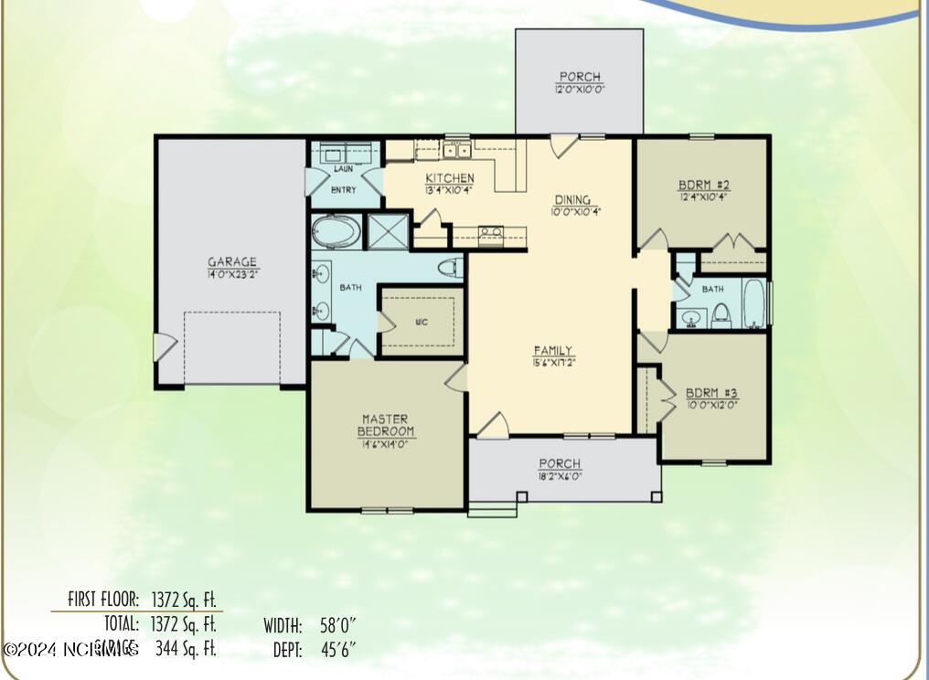 364 Massey Road Dudley, NC 28333 - Photo 27 of 27 FLOOR PLAN