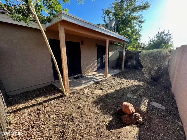 a view of a porch with a sink