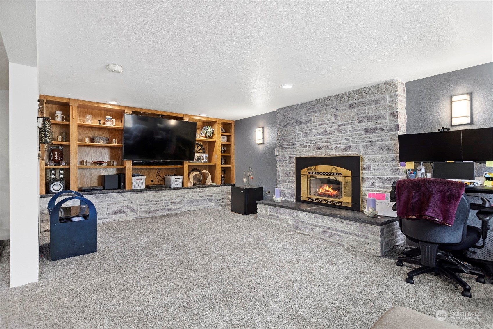 2275 Douglas Road Ferndale, WA 98248 - Photo 27 of 34 a living room with furniture and a flat screen tv