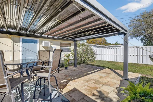 a view of outdoor seating