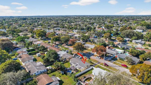 an aerial view of multiple house