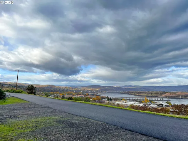 a view of city and mountain