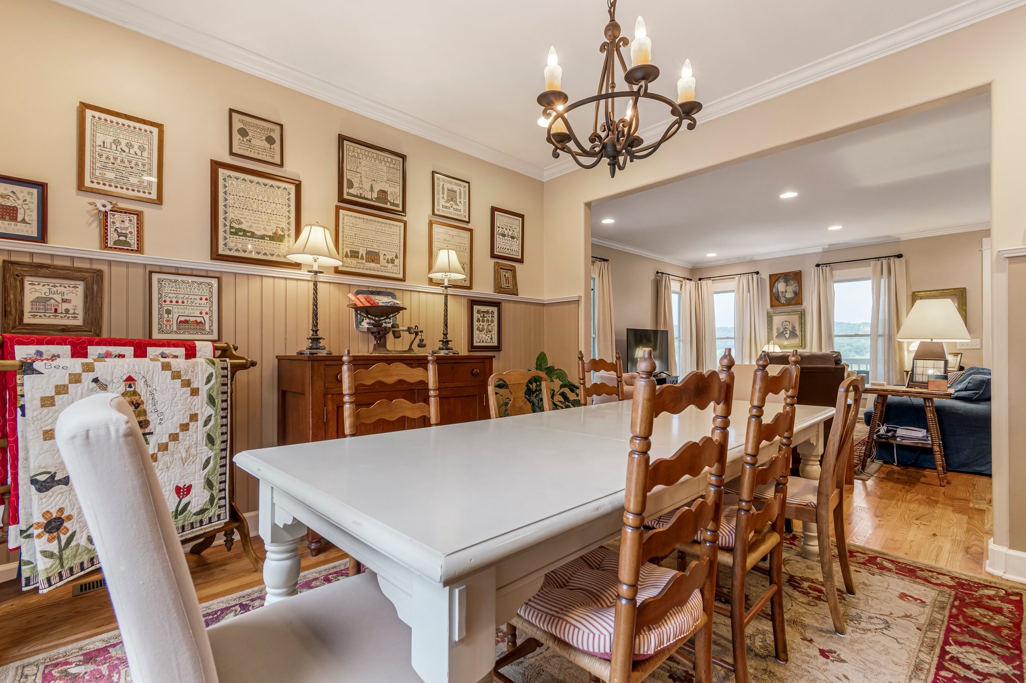 4540 Peytonsville Road Franklin, TN 37064 - Photo 57 of 84 a view of a dining room with furniture and chandelier